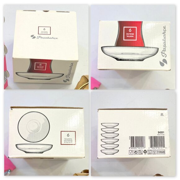 Brand New Turkish 12-piece Glass w/ Gold Trim Tea set! - Picture 9 of 16